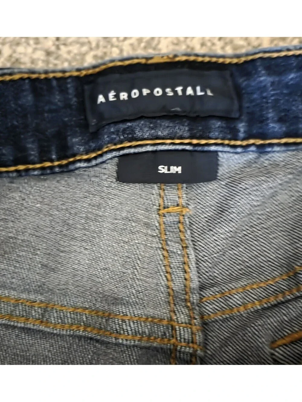 Aeropostale Slim Dark Blue Denim Jeans Mens 32x34